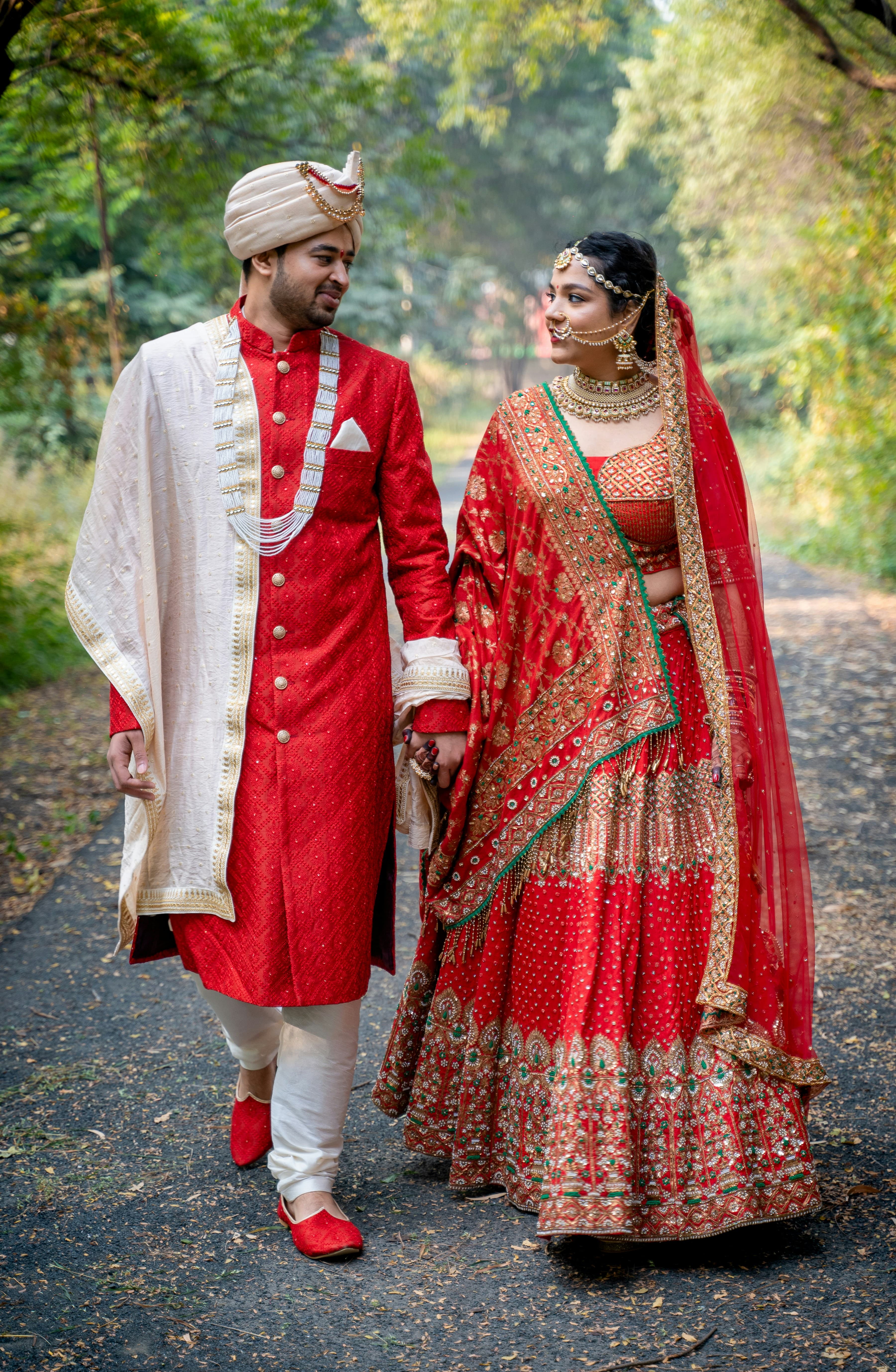Destination wedding couple looking into each other's eye